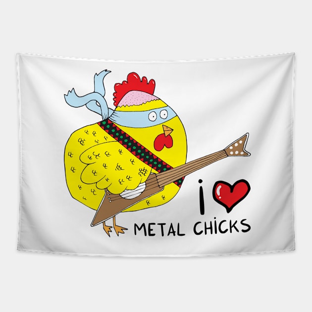 I love metal chicks Tapestry by adrianserghie