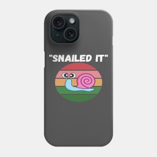 Snailed it 2020 Spirit Animal Funny Snail Slug Lazy Puns Phone Case