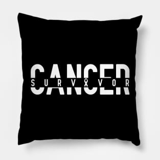 Lung Cancer Survivor - White Ribbon Pillow