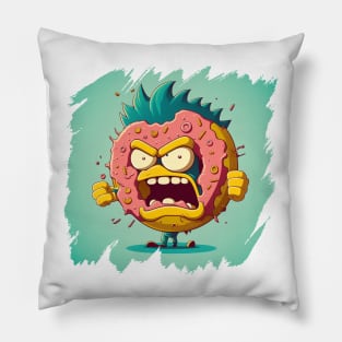 Angry Donut Pillow