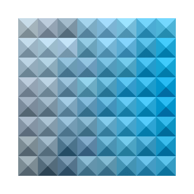 Bright Cerulean Blue Abstract Low Polygon Background by retrovectors