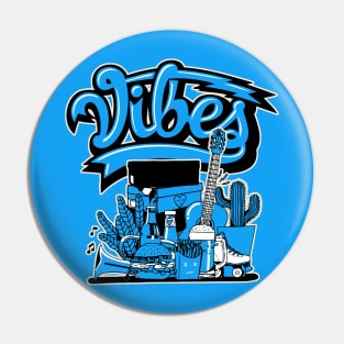 Vibes Dark Powder Blue Pin