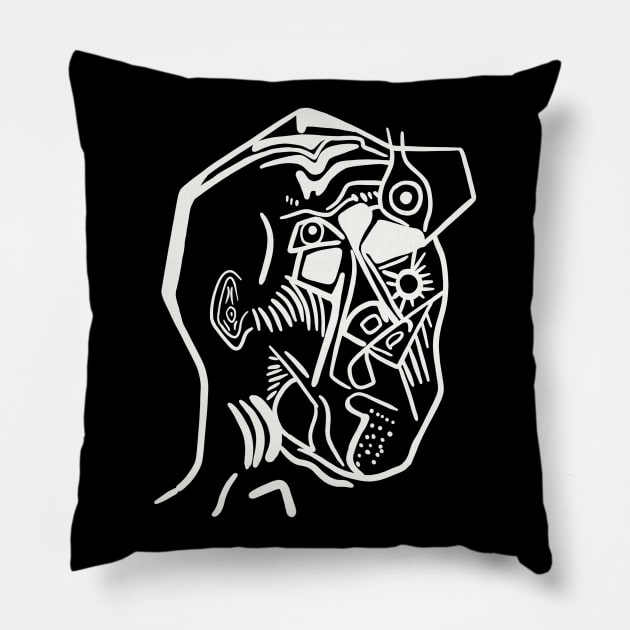 Abstract Portrait (Minimal) Pillow by isstgeschichte