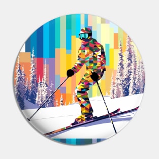 Alpin Ski Sport Game Champion Competition Abstract Pin