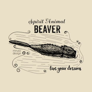 Spirit animal Beaver black T-Shirt