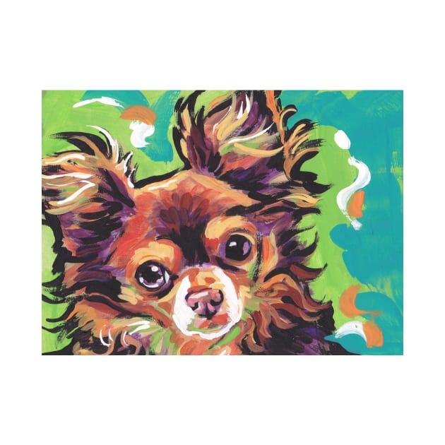 Chi Chi Dog Bright colorful pop dog art by bentnotbroken11