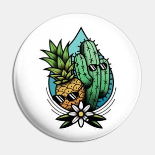 pineapple and cactus Pin