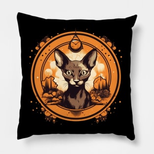 Cornish Rex Cat Halloween, Cat Lover Pillow