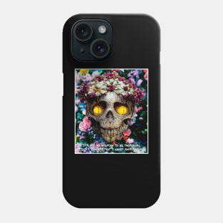 skull with flowers Phone Case