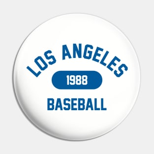 Retro 1988 Los Angeles Baseball Varsity Logo (Blue) Pin