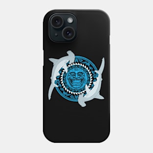 Hammerhead shark tiki totem Phone Case