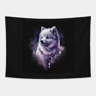 Sparkling Samoyed Puppy Tapestry