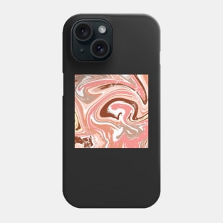 abstract mauve & neutral colors, marbled design Phone Case