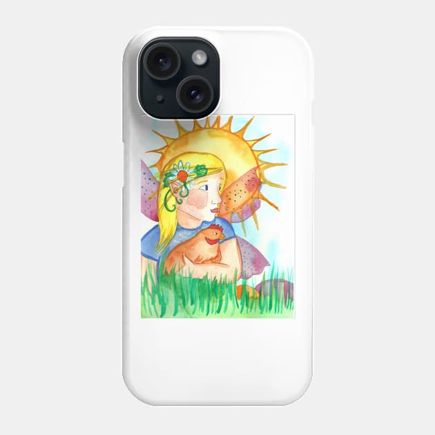 Fairy Tarot The Sun Phone Case by ChamberOfFeathers