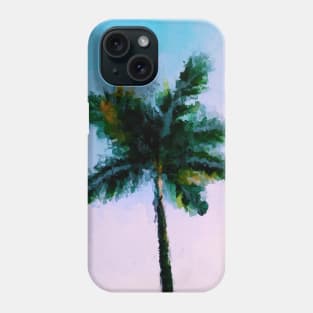 One green palm tree Phone Case