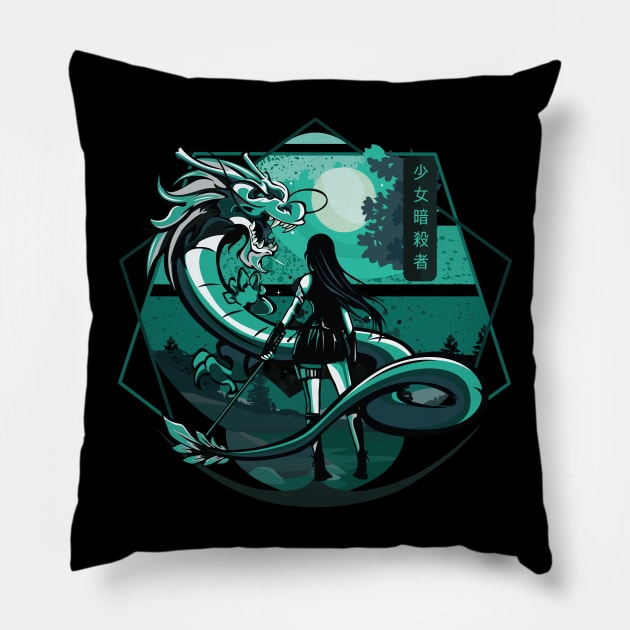 Dragon Slayer Pillow by origato