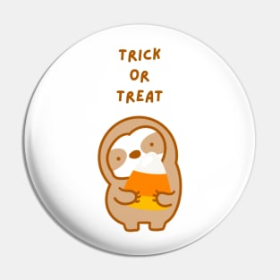 Trick or Treat Candy Corn Sloth Pin