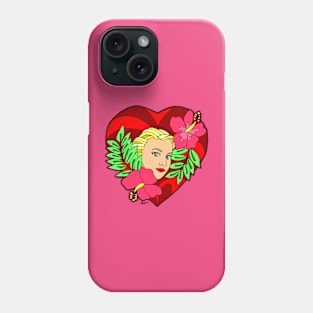 Hibiscus Heart and Pretty Girl Phone Case