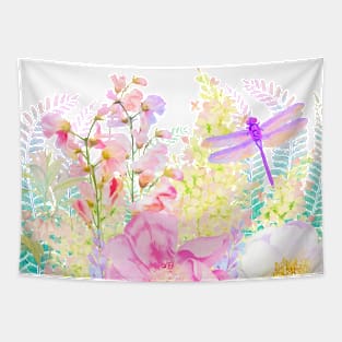 Spring Afternoon II Dreamy Flower Garden Tapestry