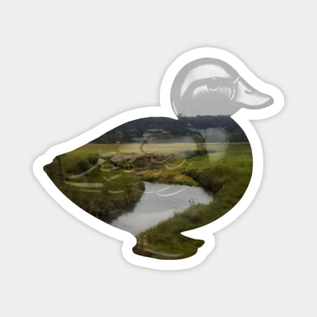 Duck stream Magnet by Geomhectic