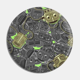 Robotpolis pattern Pin