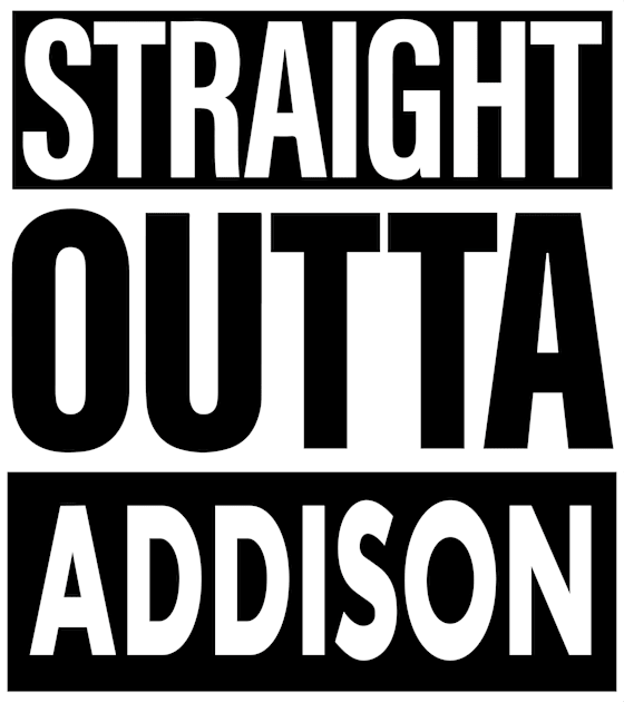 Addison Name Straight Outta Addison Kids T-Shirt by ThanhNga