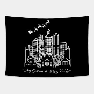 Merry Christmas Happy New Year Melbourne Australia Tapestry