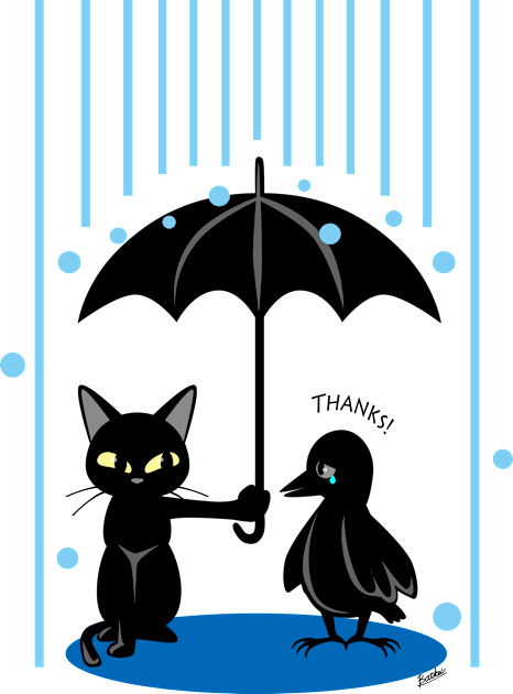 Umbrella Kids T-Shirt by BATKEI