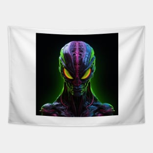 Alien Neon Art 8 Tapestry