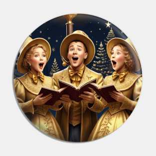 Christmas Carolers Pin