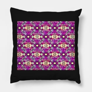 Purple Aesthetic Repeating Watercolor Floral Pattern Pillow