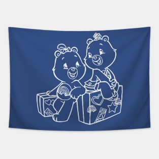 Twin care bears Tapestry