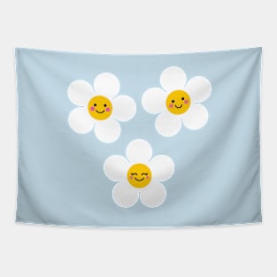 Cute Kawaii Daisies Tapestry