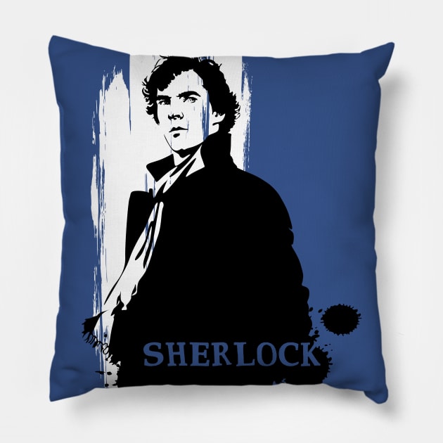 SHERLOCK Pillow by Mad42Sam