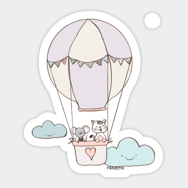 Balloon Cat Sticker