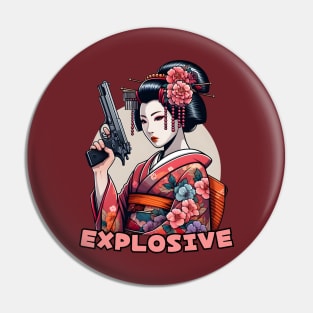 Shooting Geisha Pin