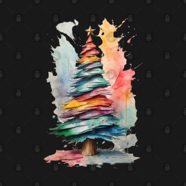 colorful christmas tree by A&A