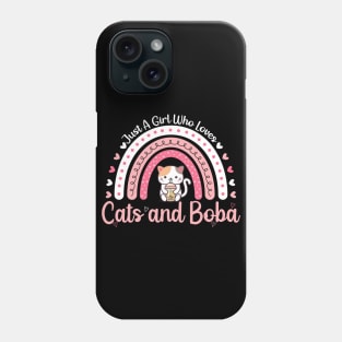 Just a Girl Who Loves Cats and Boba Phone Case