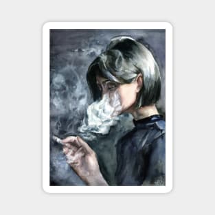 Smoking Girl Magnet