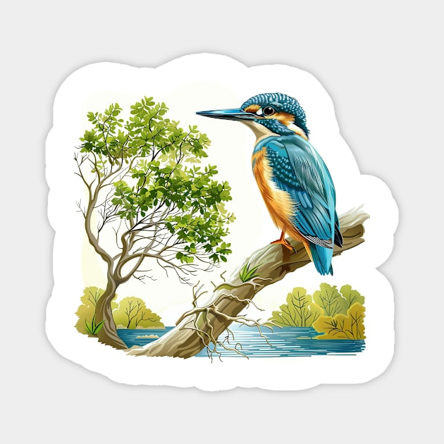 Kingfisher Magnet by zooleisurelife