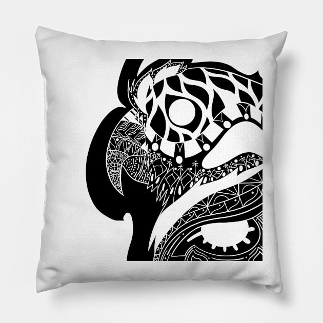 don loro parrot guara guacamaya ecopop mexican art Pillow by jorge_lebeau