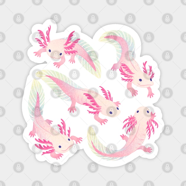 Axolotls 1 Magnet by DoomedDreamer