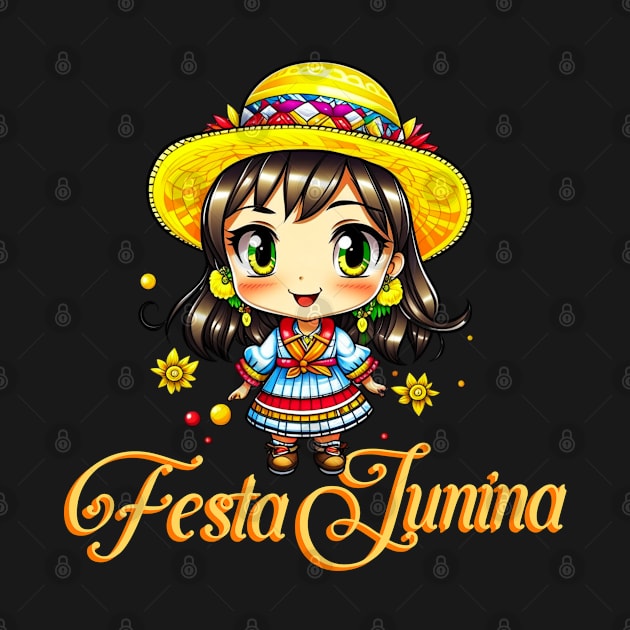 Festa Junina Cute Farm Girl by HolidayBug