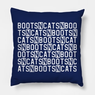 Boots n cats: Say it quickly and voila! you're a beatboxer (white letters with cut outs) Pillow