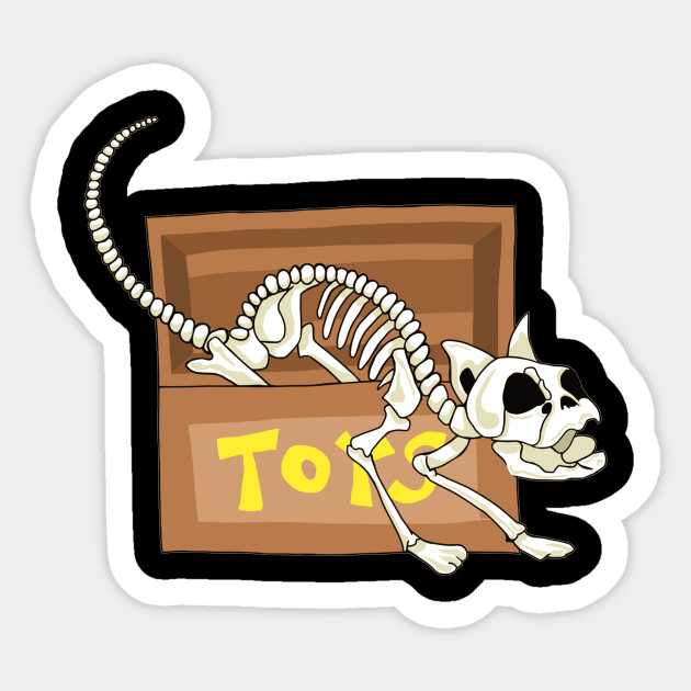 Haunted Cat Toy Box Skeleton Cat Aufkleber Teepublic De