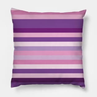 pink and purple striped palette Pillow