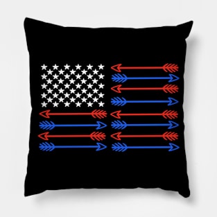 Archery Archer USA Flag Pillow
