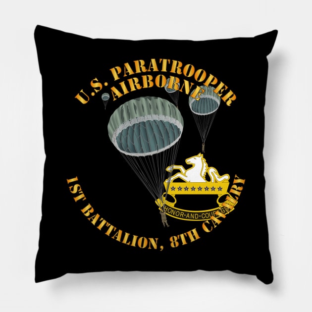 US Paratrooper - 1st Battalion 8th Cavalry Pillow by twix123844
