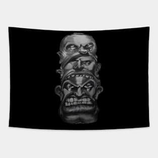 Three Ugly Heads Tapestry