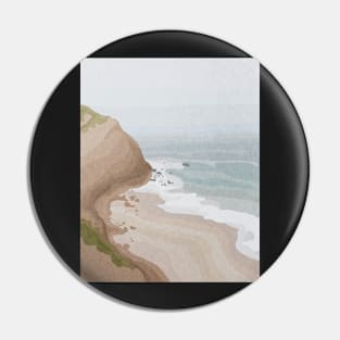 Beach art coastal illustration Pin
